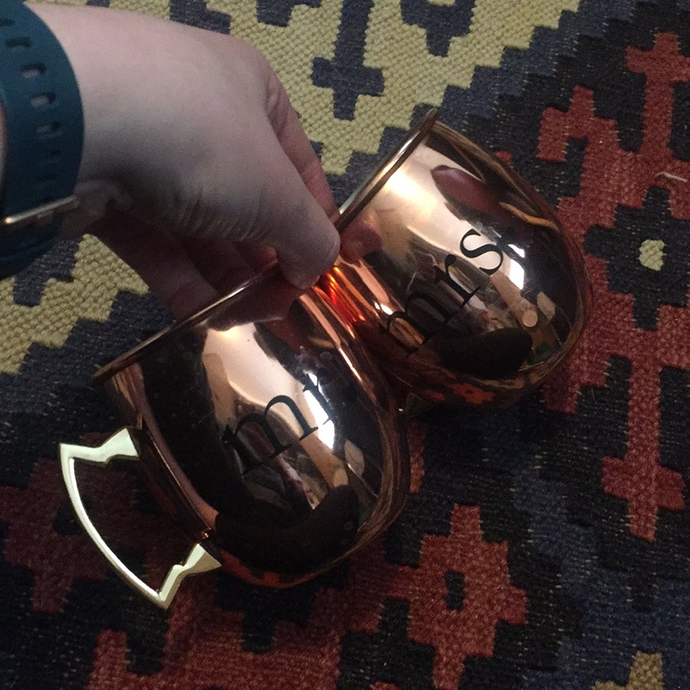 Me and Mrs copper Moscow mule cups
